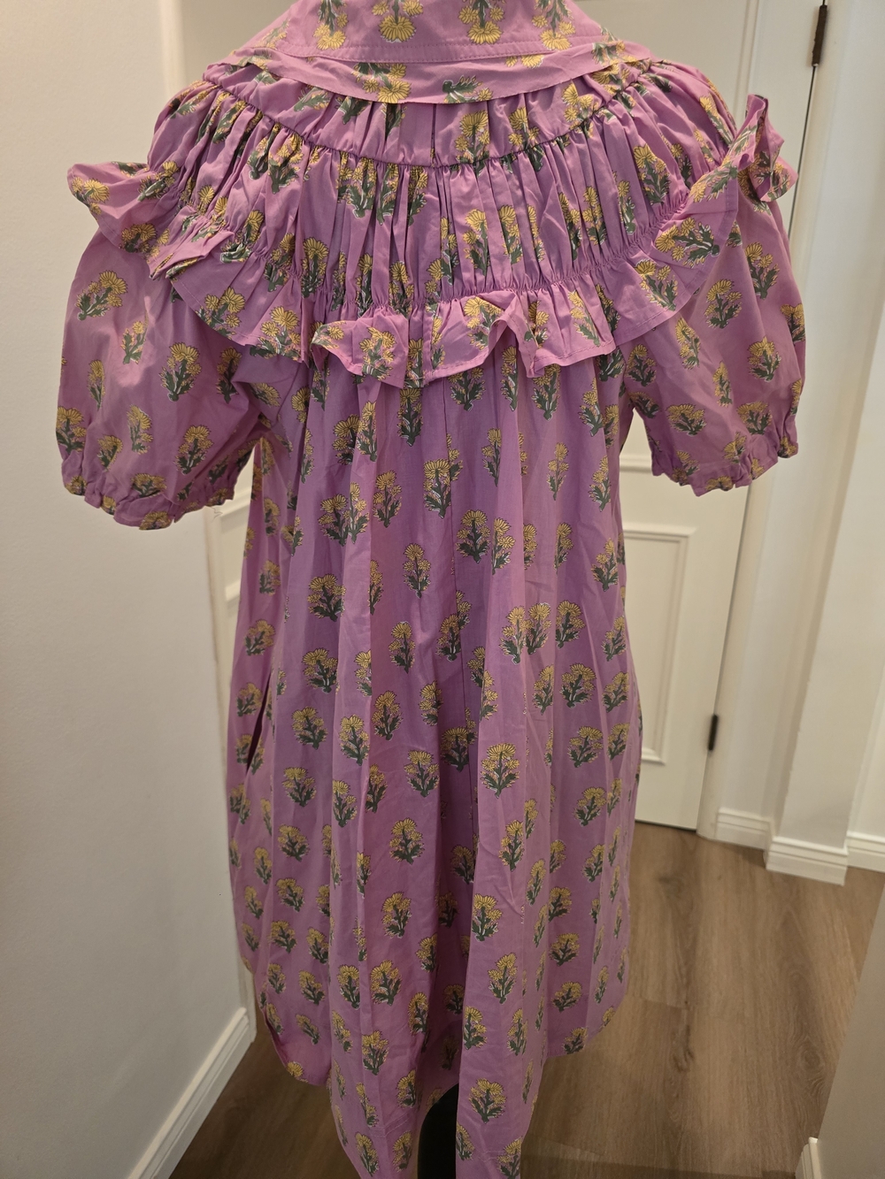 Umgee Pink Floral Ruffled Dress - Picture 5 of 8